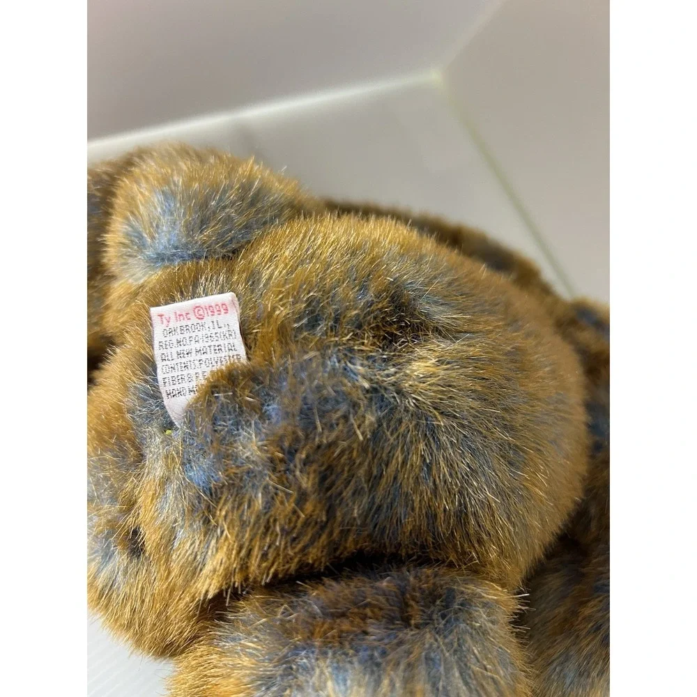 Ty Classic BRODERICK Teddy Bear Brown/Blue Plush Animal 15